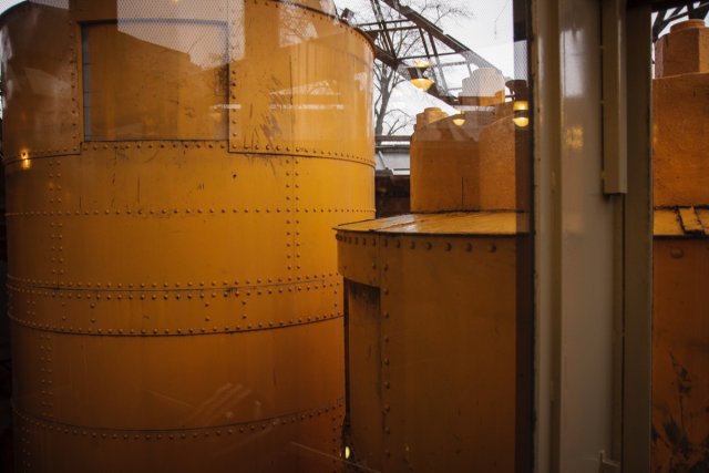 Hydraulic pistons powering the Eiffel Tower elevators